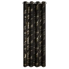 Záves 140x250 cm mikrovláknový čierno-zlatý na kovové krúžky LANI