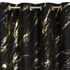 Záves 140x250 cm mikrovláknový čierno-zlatý na kovové krúžky LANI