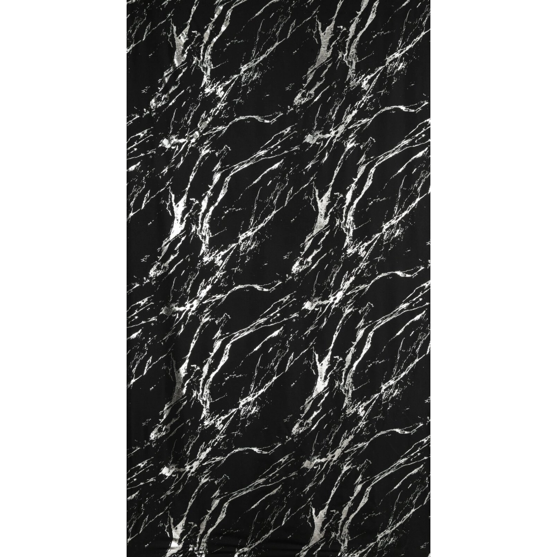 Závěs 140 x 250 cm z mikrovlákna černo-stříbrný na kovových kroužcích LANI