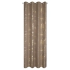 Závěs 140 x 250 cm z mikrovlákna hnědý, zlatavý, s kovovými kroužky LANI