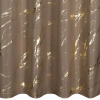 Závěs 140 x 250 cm z mikrovlákna hnědý, zlatavý, s kovovými kroužky LANI