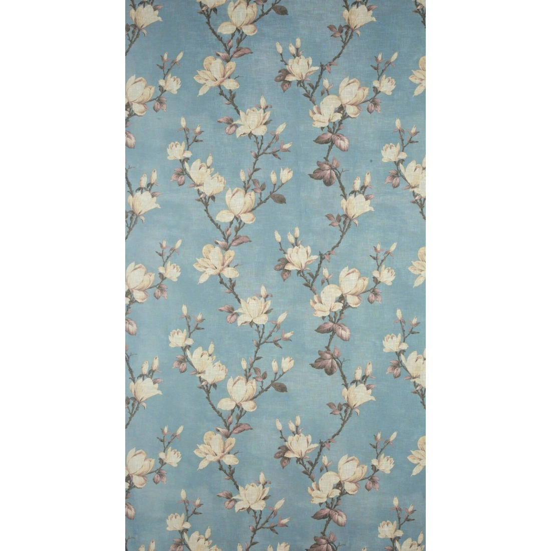 Záves 140x250 cm modrý krémový na kovové krúžky LUNA