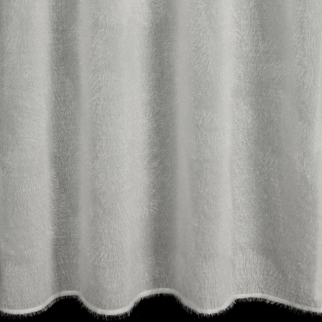 Záves 140x250 cm moherový biely na kovové krúžky AGIS