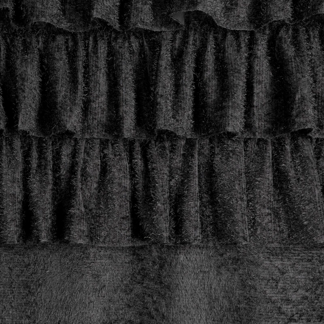 Záves 140x250 cm moherový čierny na kovové krúžky AGIS