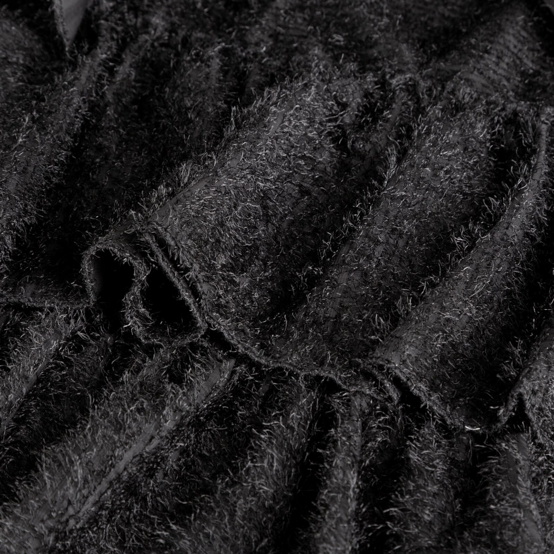 Záves 140x250 cm moherový čierny na kovové krúžky AGIS