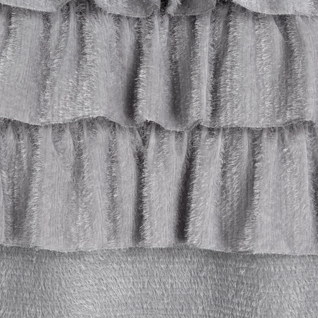 Záves 140x250 cm moherový strieborný na kovové krúžky AGIS