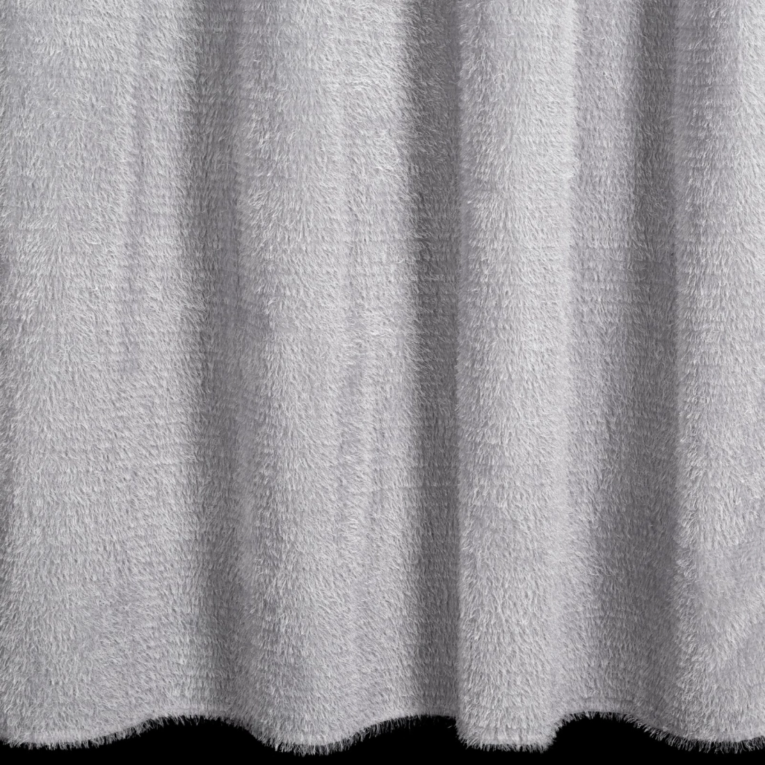 Záves 140x250 cm moherový strieborný na kovové krúžky AGIS