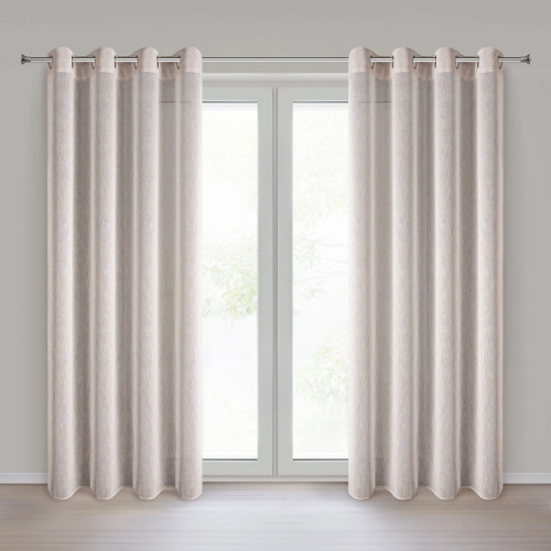 Záves 140x250 cm na kovové krúžky matná etamína, ružový