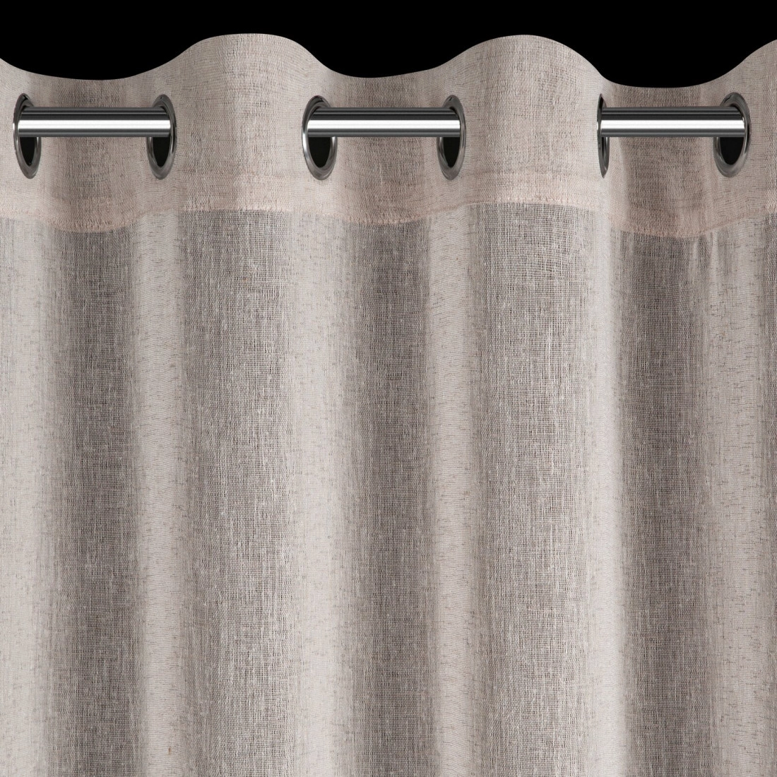 Záves 140x250 cm na kovové krúžky matná etamína, ružový