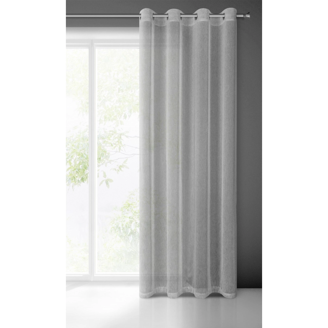 Záves 140x250 cm oceľový na kovové krúžky ADELA