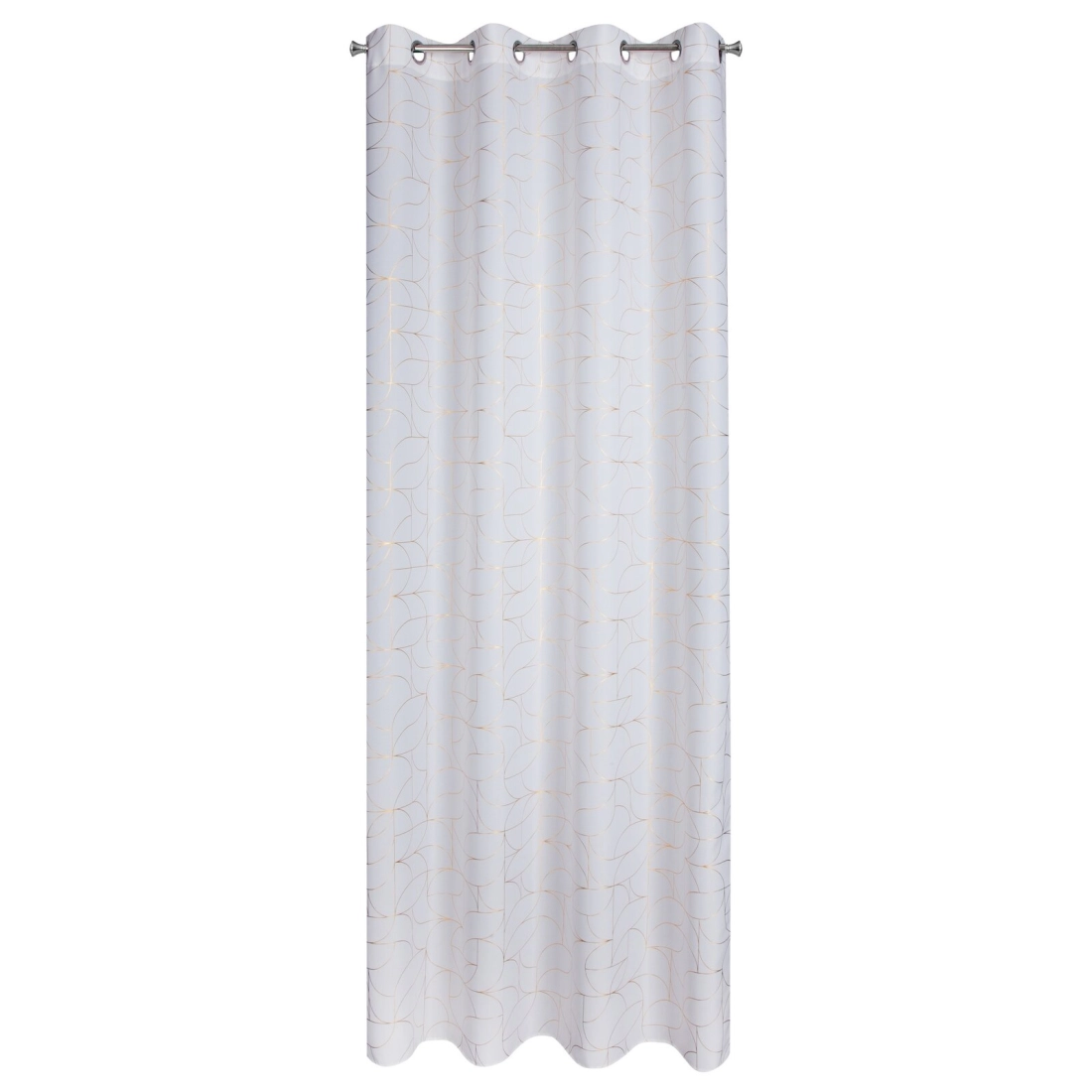 Záves 140x250 cm oxford bielo-zlatý na kovové krúžky EVI