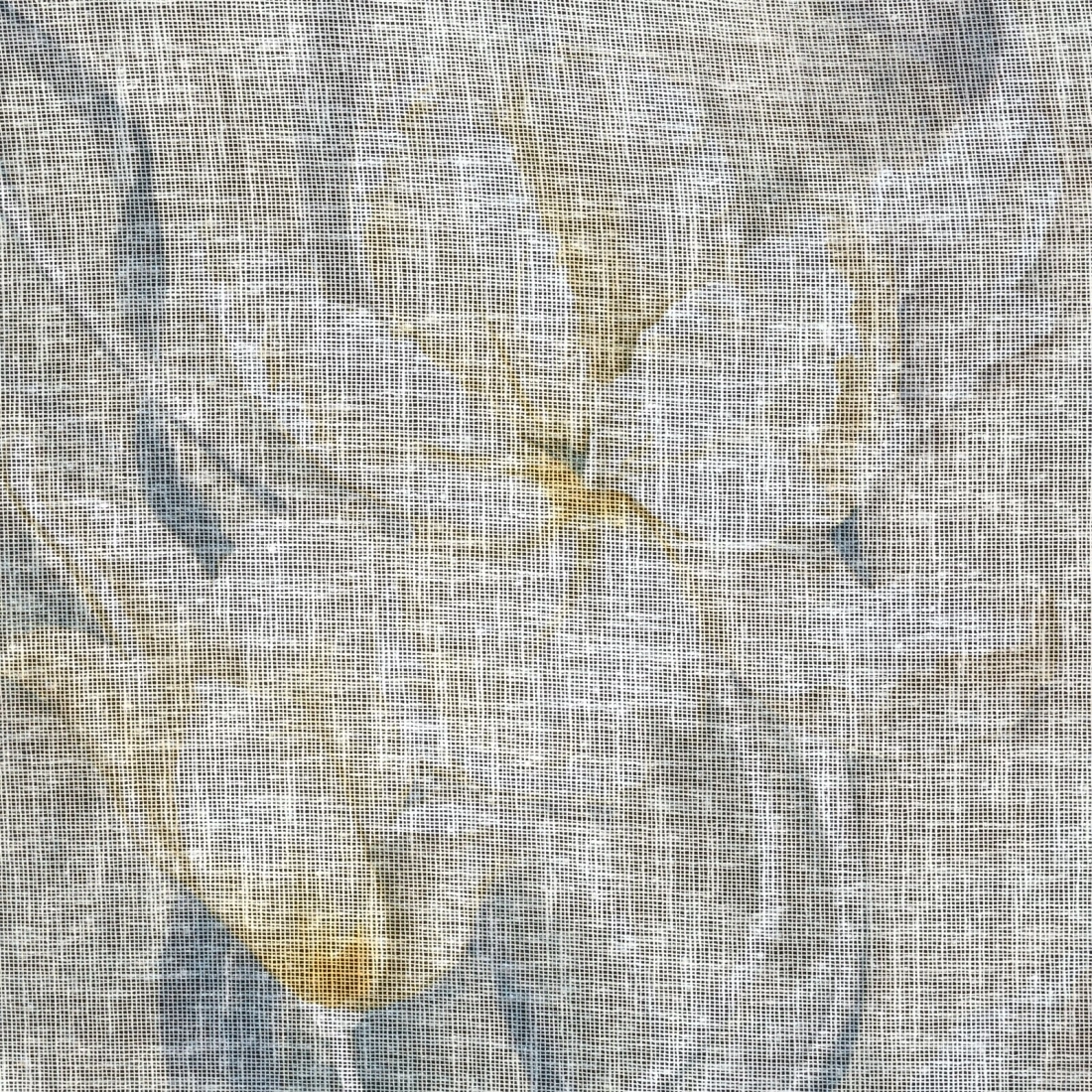 Závěs 140 x 250 cm poloprůhledný s květinovým potiskem šedo-béžový na kovových kroužcích OLA