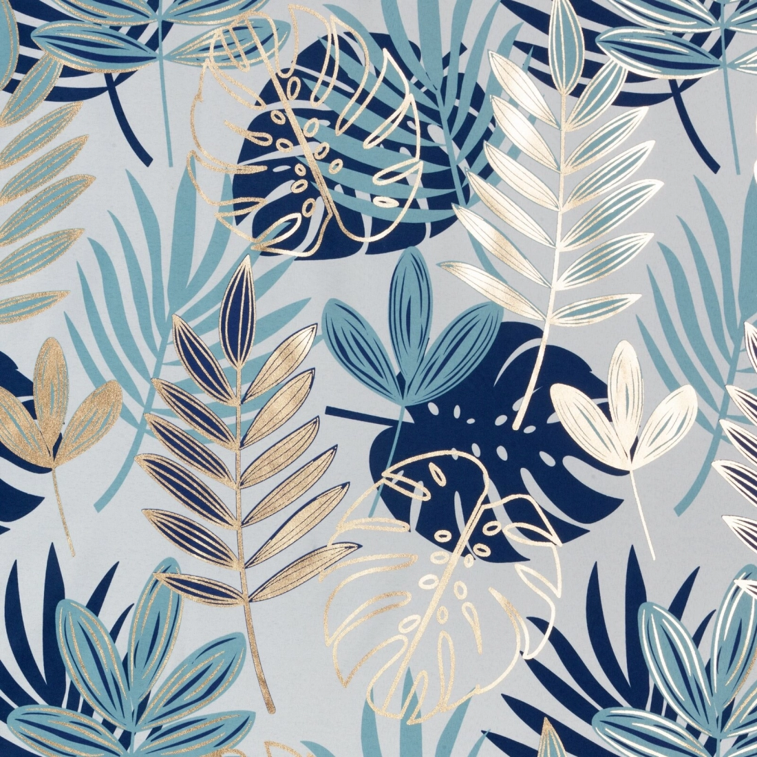 Záves 140x250 cm polyester bielo tyrkysový na kovové krúžky MALTA