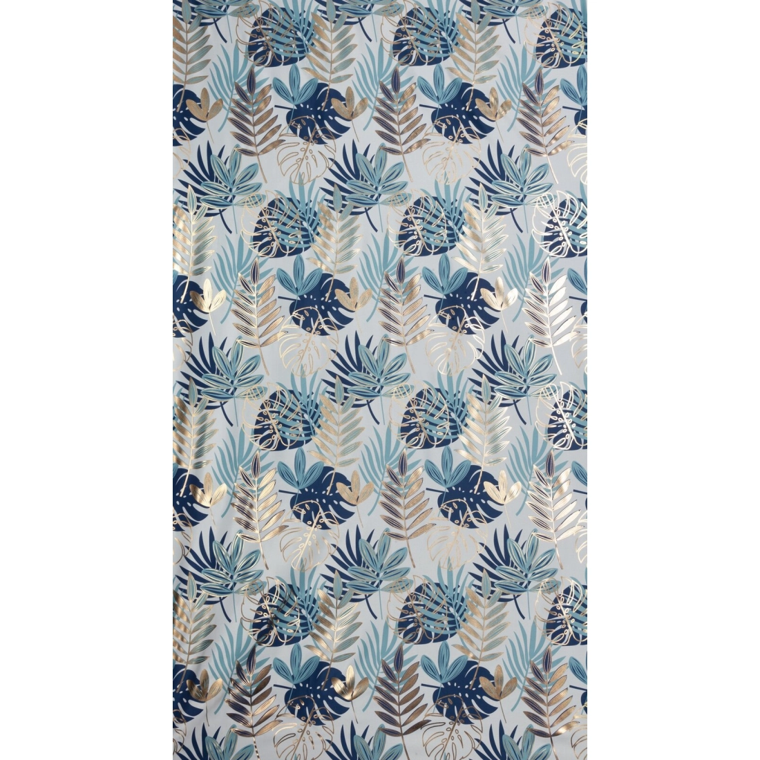 Záves 140x250 cm polyester bielo tyrkysový na kovové krúžky MALTA