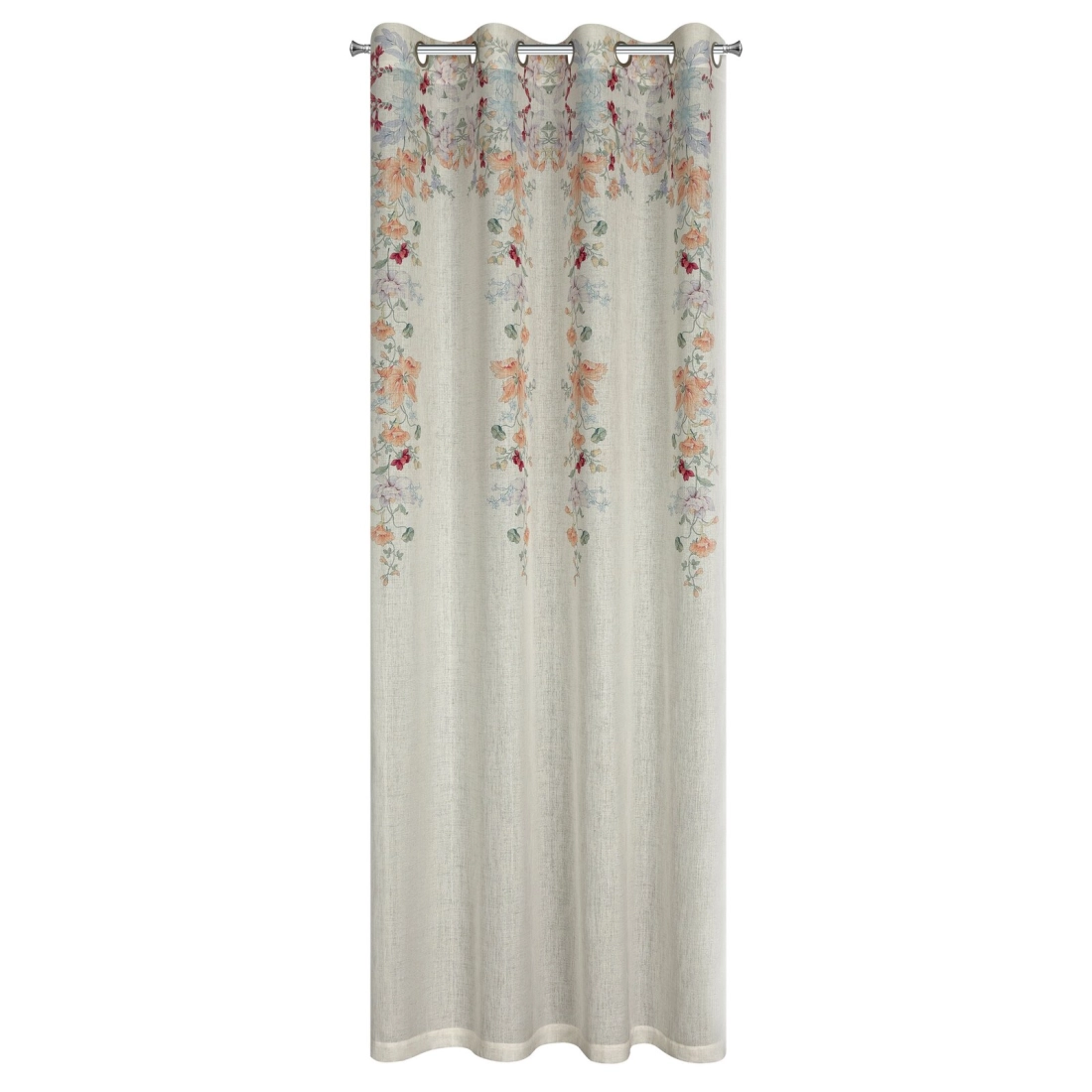 Záves 140x250 cm polyester prírodný oranžový na kovové krúžky CARA