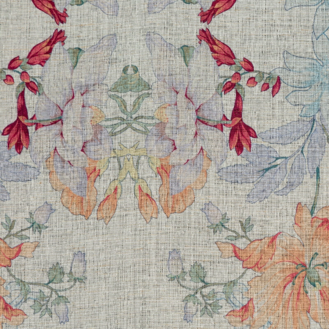 Záves 140x250 cm polyester prírodný oranžový na kovové krúžky CARA