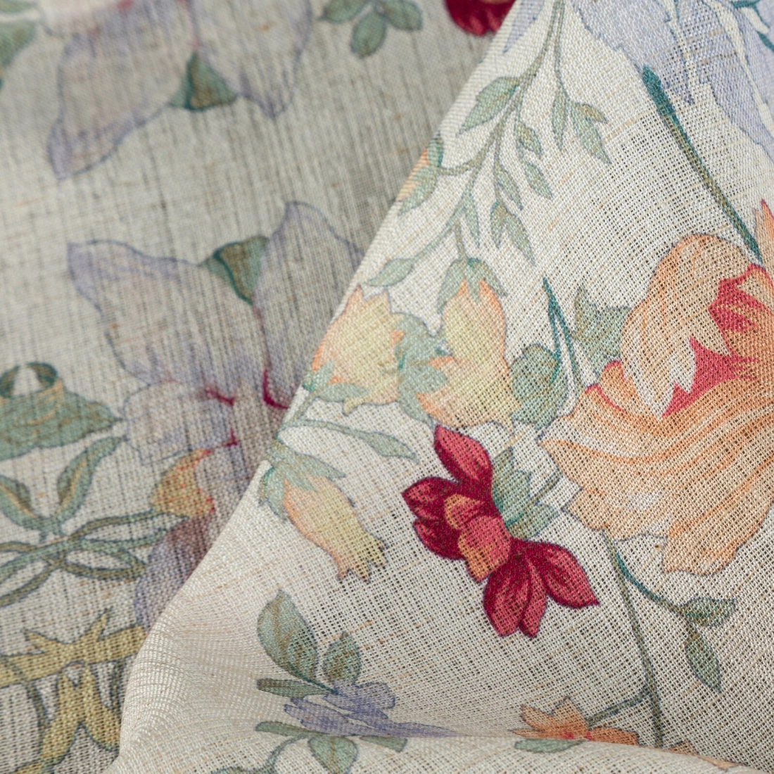 Záves 140x250 cm polyester prírodný oranžový na kovové krúžky CARA