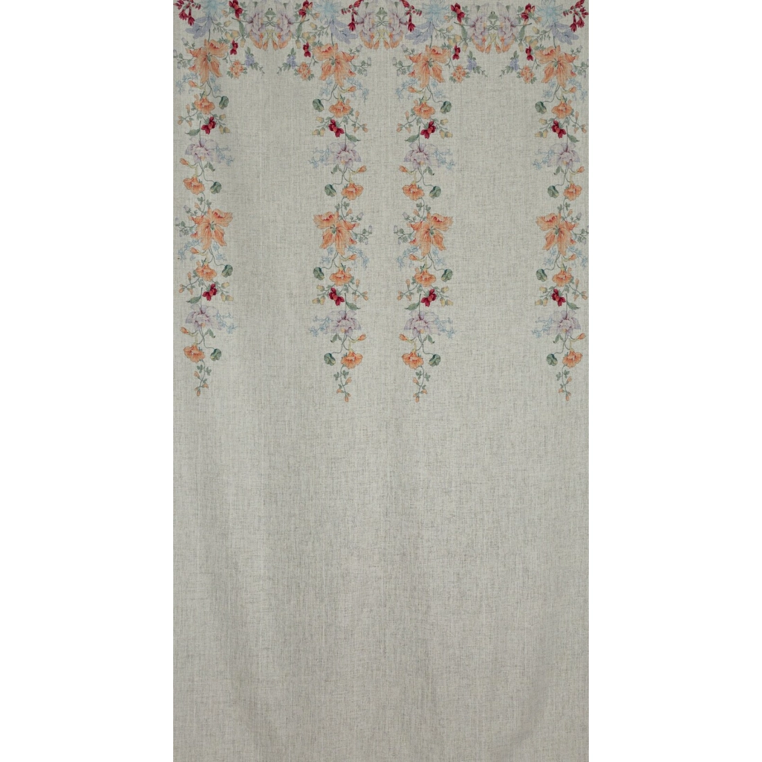 Záves 140x250 cm polyester prírodný oranžový na kovové krúžky CARA