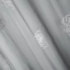 Záves 140x250 cm polyester sivobiely s motívom púpav na kovové krúžky SABINE