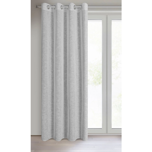 Záves 140x250 cm polyester sivý na kovové krúžky AMARI