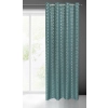 Závěs 140 × 250 cm polyester tmavě tyrkysový/stříbrný na kovových kroužcích CUBE
