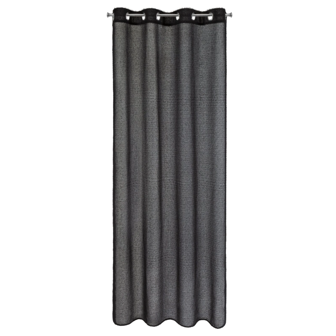Záves 140x250 cm polyesterový čierny na kovové krúžky AGIS