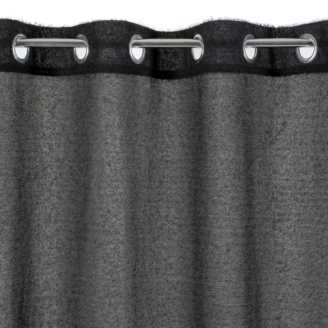 Záves 140x250 cm polyesterový čierny na kovové krúžky AGIS