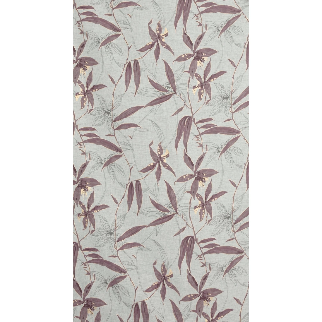 Závěs 140x250 cm polyesterový přírodně fialový na kovové kroužky PATI