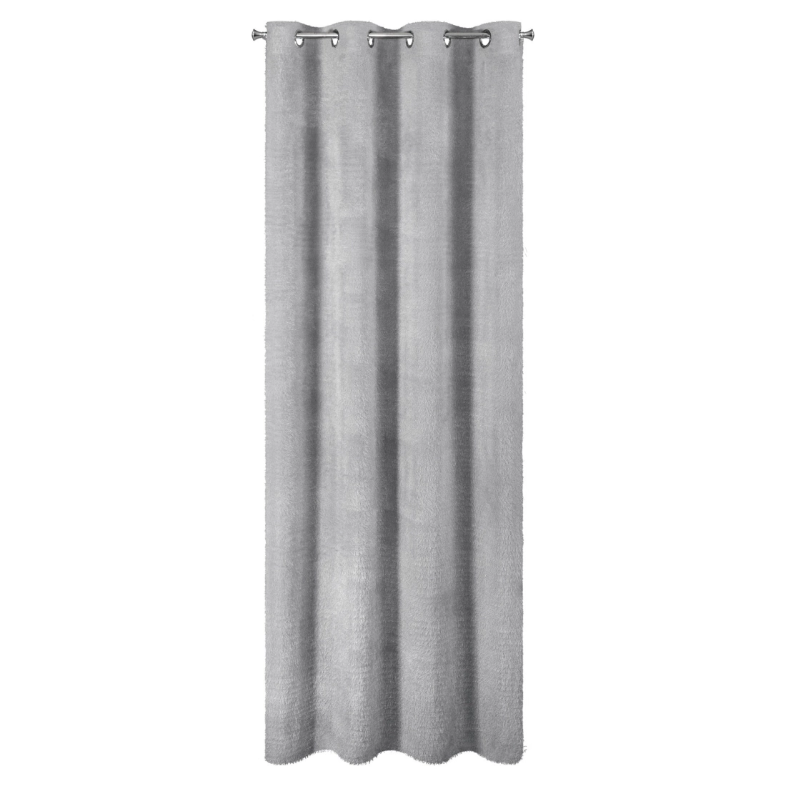 Záves 140x250 cm polyesterový strieborný na kovové krúžky AGIS