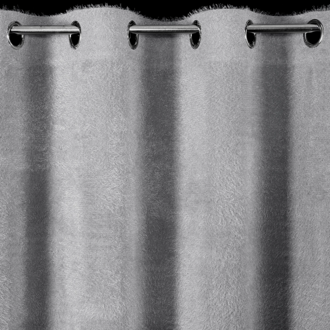 Záves 140x250 cm polyesterový strieborný na kovové krúžky AGIS