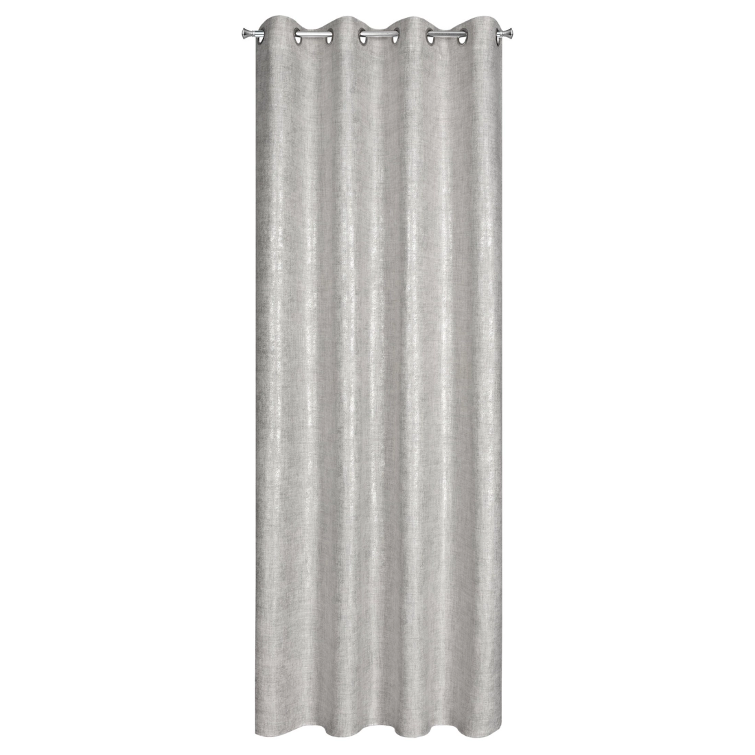 Záves 140x250 cm polyesterový strieborný na kovové krúžky BLANKA