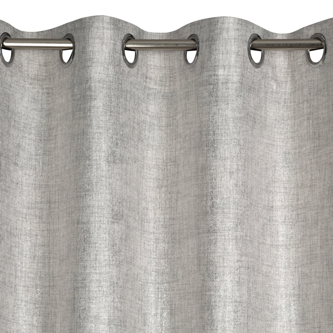 Záves 140x250 cm polyesterový strieborný na kovové krúžky BLANKA