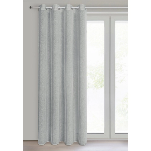 Záves 140x250 cm polyestru strieborný na kovové krúžky ANGELIKA