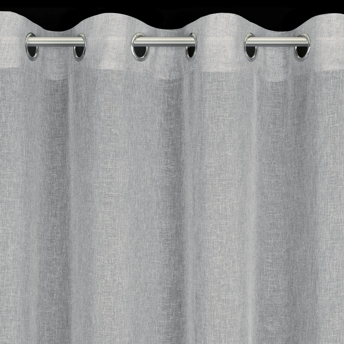 Záves 140x250 cm polyestru strieborný na kovové krúžky ANGELIKA