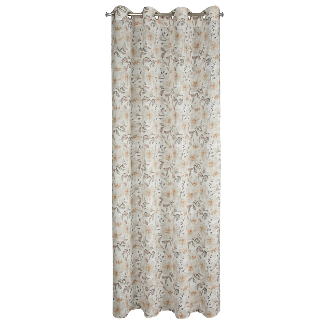 Záves 140x250 cm prírodný béžový na kovové krúžky AMARA