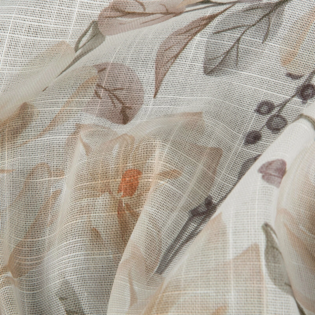 Záves 140x250 cm prírodný béžový na kovové krúžky AMARA