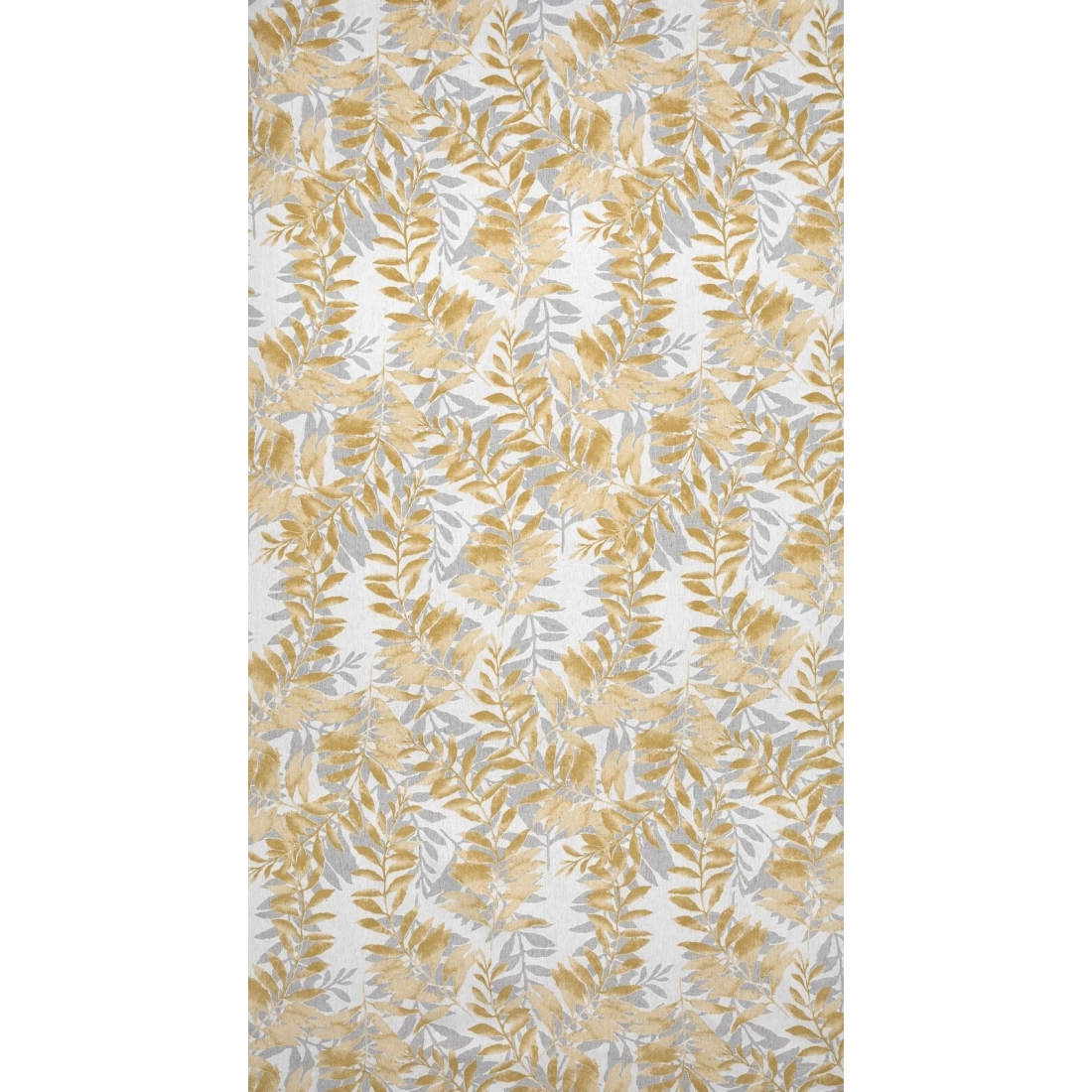 Záves 140x250 cm prírodný horčicové listy na kovové krúžky HARIET