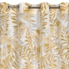 Záves 140x250 cm prírodný horčicové listy na kovové krúžky HARIET
