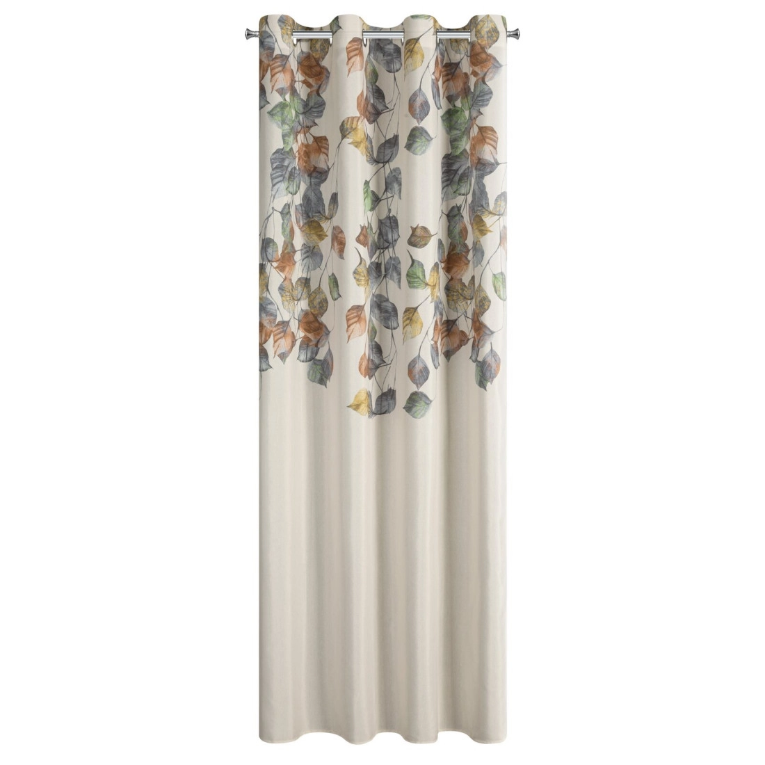 Záves 140x250 cm prírodný hrdzavý na kovové krúžky NORA