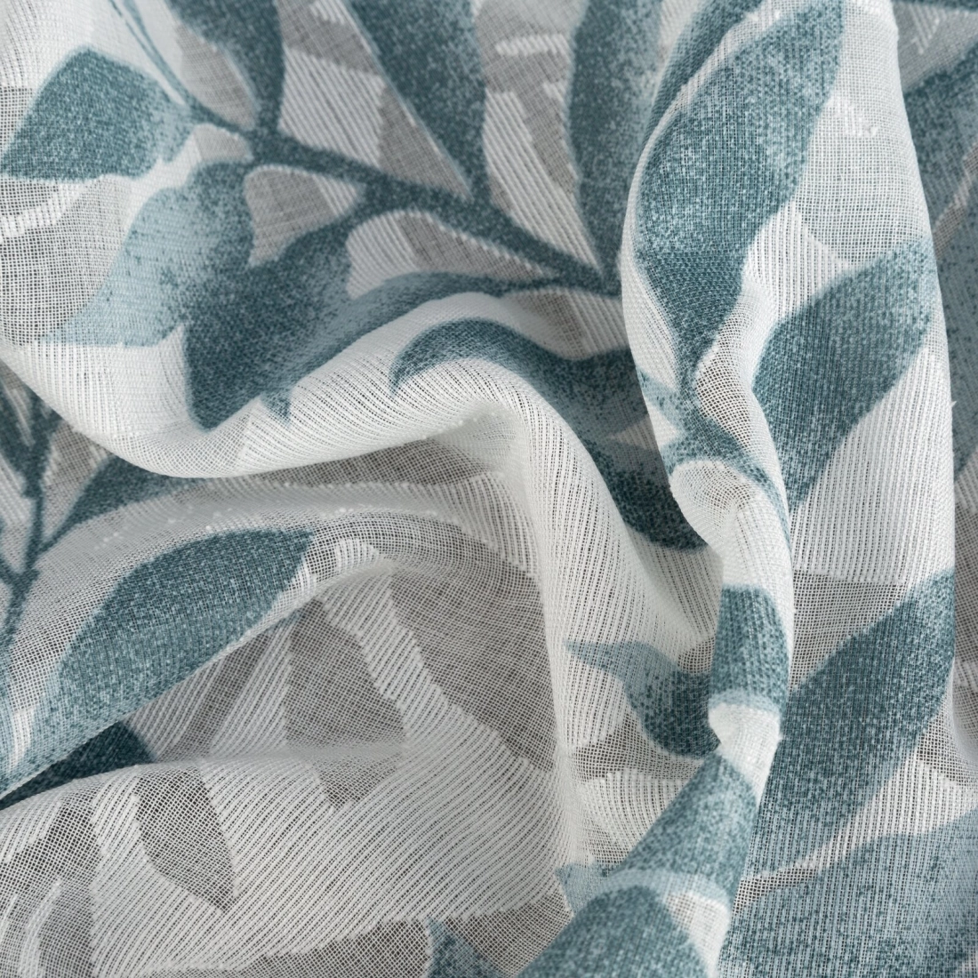 Záves 140x250 cm prírodný modrý na kovové krúžky HARIET