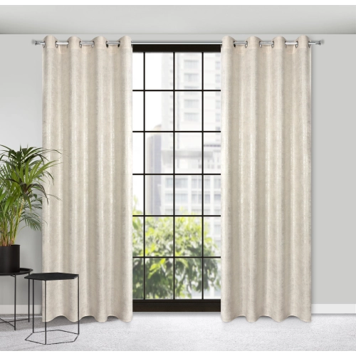 Záves 140x250 cm prírodný na kovové krúžky BLANKA