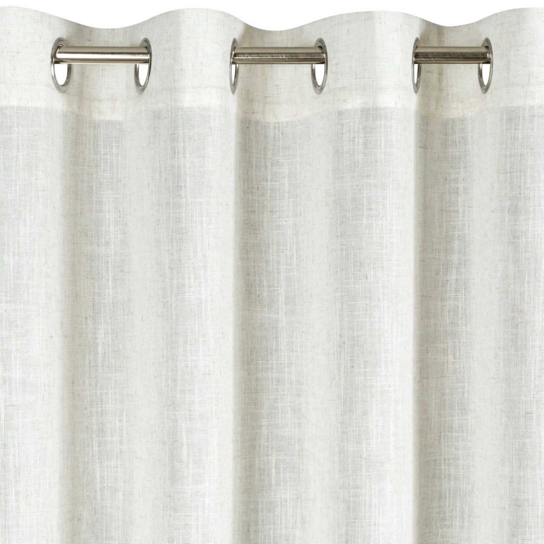 Záves 140x250 cm prírodný na kovové krúžky ELINA