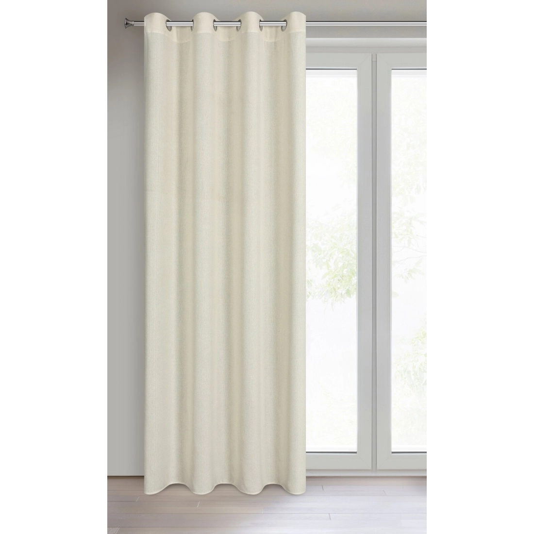 Záves 140x250 cm prírodný na kovové krúžky LIDIA