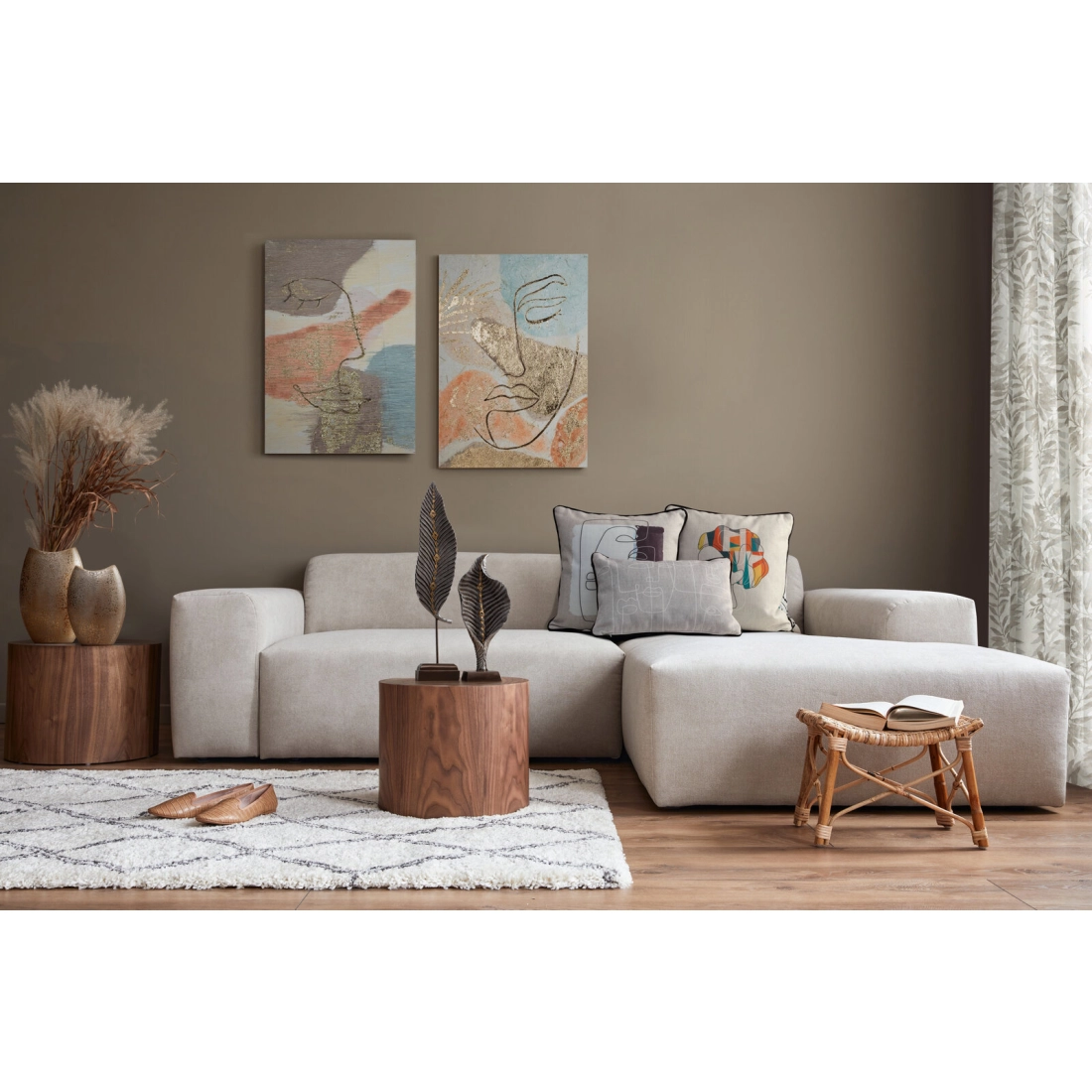 Záves 140x250 cm prírodný oceľový na kovové krúžky HARIET