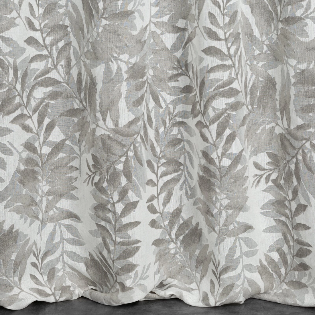 Záves 140x250 cm prírodný oceľový na kovové krúžky HARIET