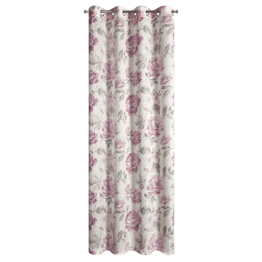 Záves 140x250 cm ružový na kovové krúžky DAVENA