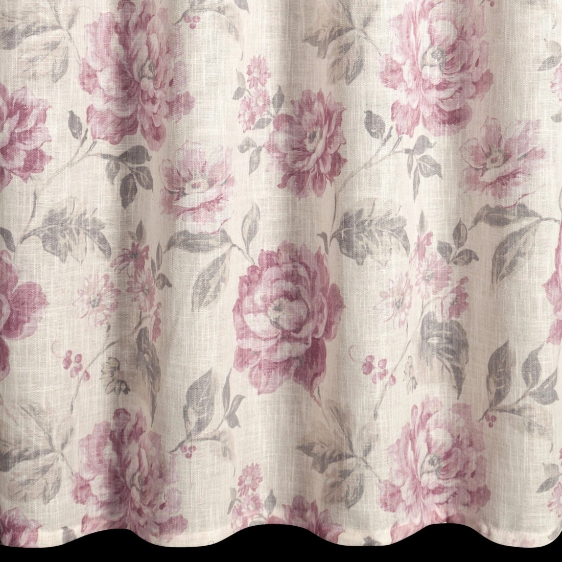 Záves 140x250 cm ružový na kovové krúžky DAVENA