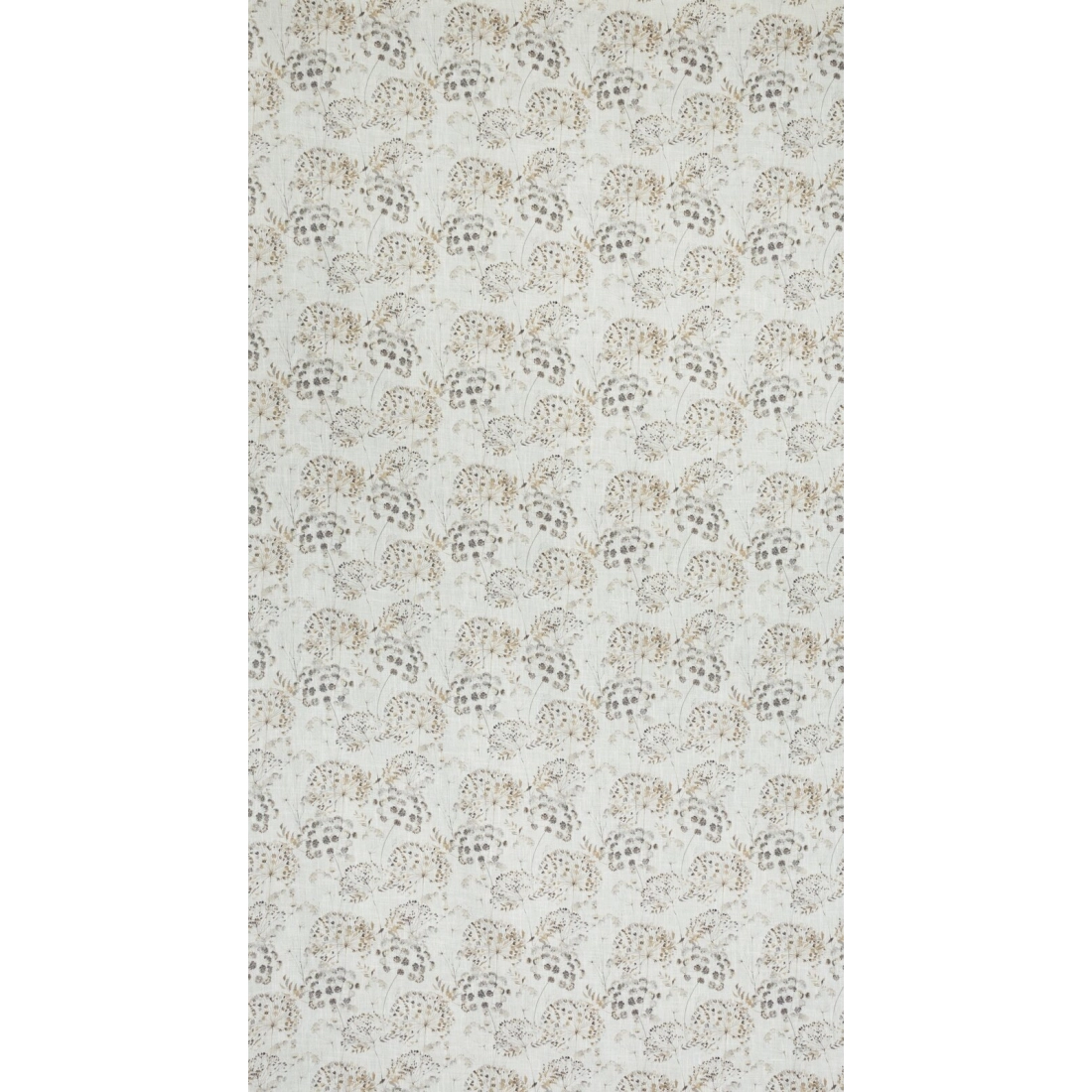 Záves 140x250 cm s ľanom prírodný hnedý na kovové krúžky MIRA