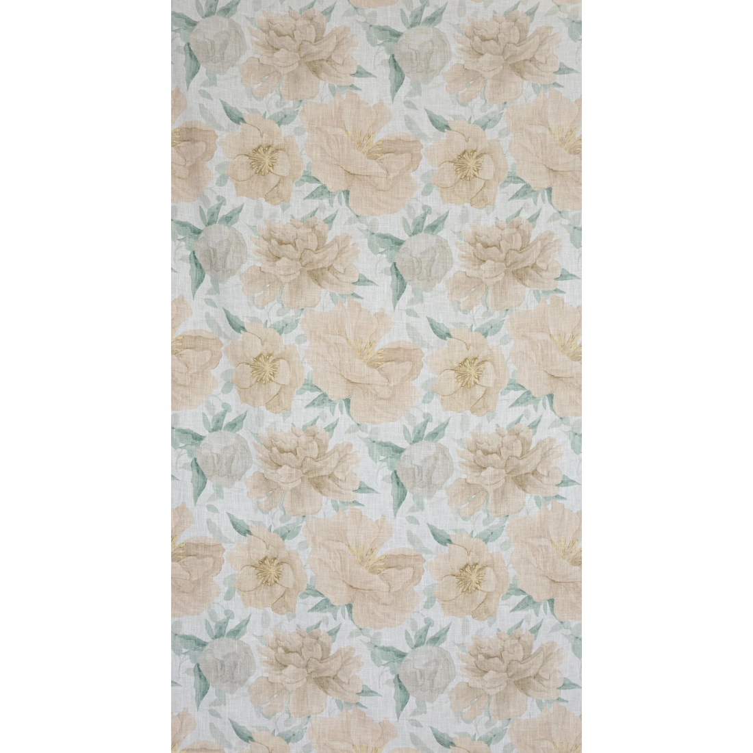 Záves 140x250 cm s ľanom prírodný svetlooranžový na kovové krúžky KARLA