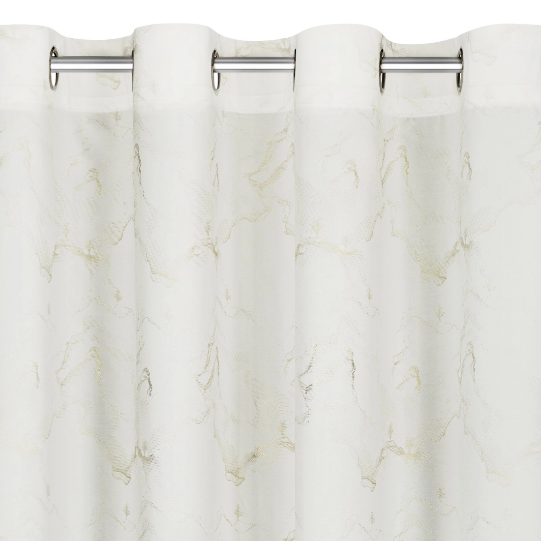 Závěs 140x250 cm šifonový přírodní šampaňský na kovové kroužky EMILI